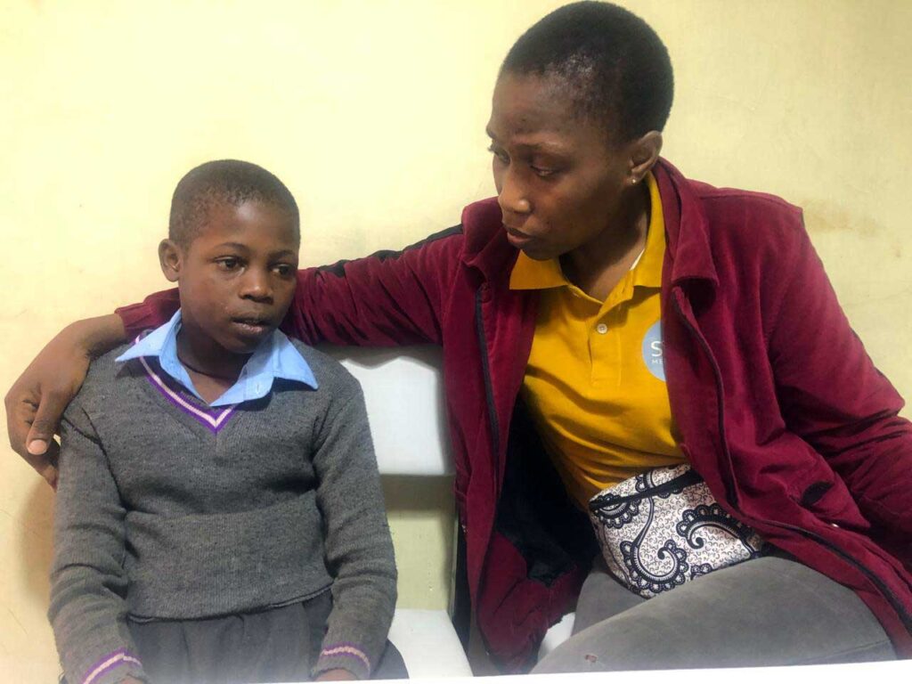 This was the first moment Claire met Gloria at the police station, after days of searching for her. Gloria had run away from the abuse in Mathare slums, braving unimaginable dangers on the streets to escape her nightmare. Claire’s determination to advocate for Gloria, even in the toughest of circumstances, is what saved her life. A small step, but a monumental beginning to a brighter future.